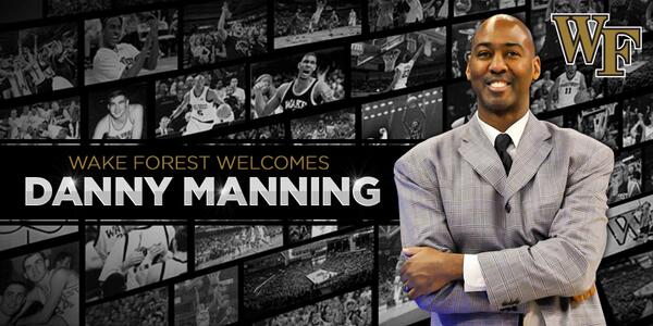 WakeMBB's tweet photo. Proud to welcome Danny Manning as our new head coach! #GoDeacs  http://t.co/PU8LRhPK5x http://t.co/SO3o5EIDXE