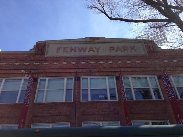 BrownCoDesign's tweet photo. Good to be back at Fenway for opening day. #RedSox http://t.co/gFwceZNc2z