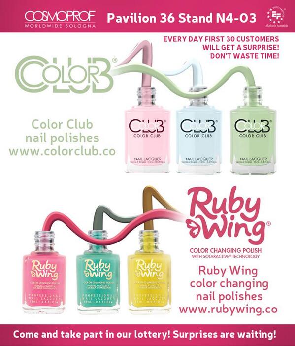 RubyWingPolish's tweet image. International fans, come visit Ruby Wing at Cosmoprof Worldwide Bologna!
#RubyWing #Cosmoprof