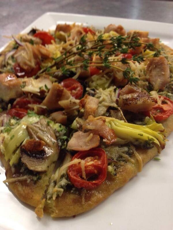 Windrush_Grill's tweet photo. Back by popular demand! Chicken or shrimp flatbread. http://t.co/41ZJ3Ed6qM