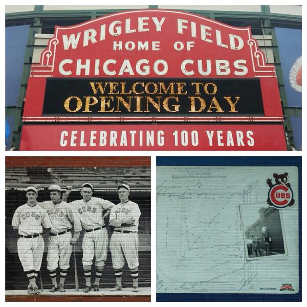 Welcome to Opening Day at Wrigley Field. We're excited to play ball and start the #WrigleyField100 celebration!