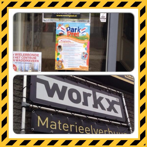 Vandaag de #parkpret poster gespot bij #workx #waddinxveen - bent u ze al tegen gekomen?