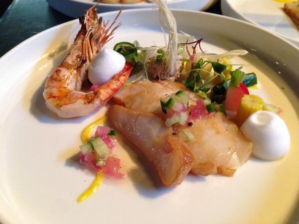 Heilbot #gintonic rodeui, mais, gamba #big green egg kerrie mayonaise.. Prettig weekend