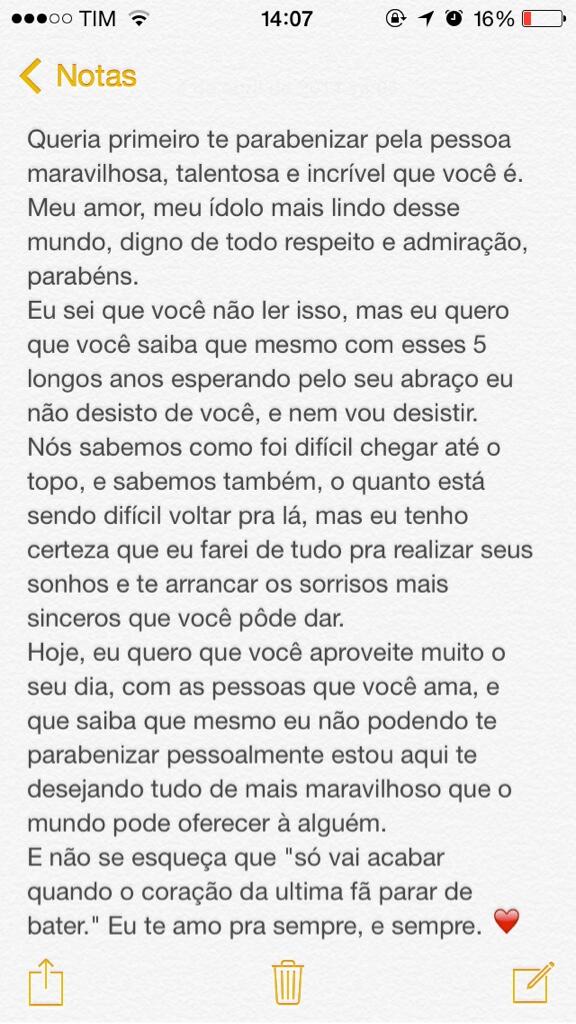 Kobazetes's tweet photo. Para meu eterno amor @kobarestart ❤️ http://t.co/AYNkg5eCIx