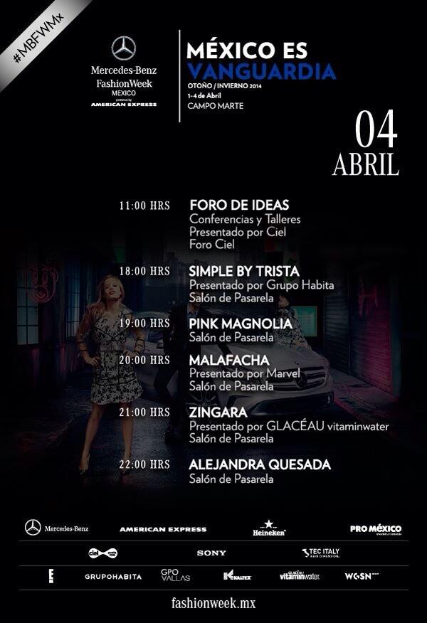VivalaModamx's tweet image. Para cerrar con todo esta semana de la moda les dejo aquí el programa para que vean lo que veremos hoy! #MBFWMx