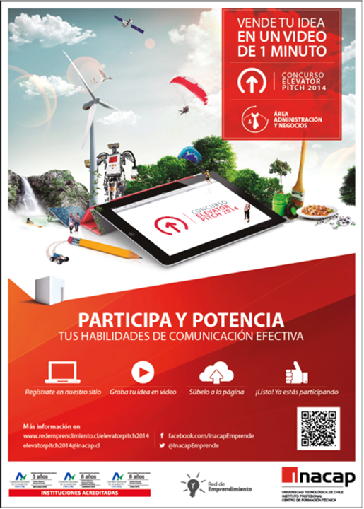 Concurso Elevator Pitch para alumnos del área Administración y Negocios. Más info facebook.com/Puente.Alto.IN…