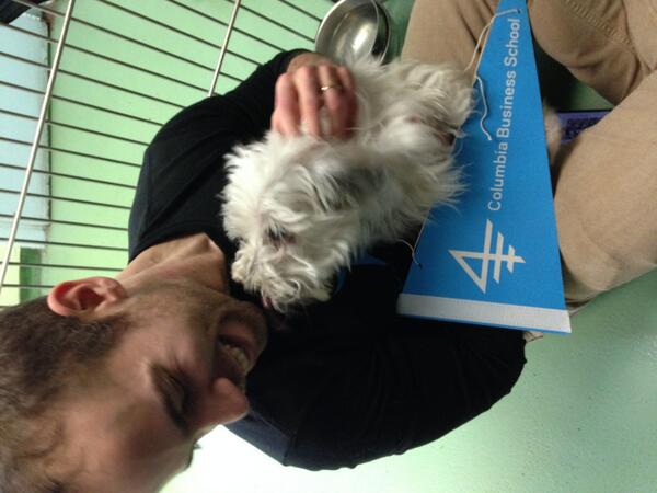 Columbia_Biz's tweet photo. Meet Stanley! He may be hard of hearing but there's no lack of love! #CBSDayOfImpact #CBSAtTheCenter of giving back. http://t.co/aZGG4QBl5C