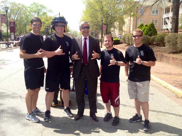 We took on Columbia Fire in @XiPikeFC Fireman’s Challenge on Greene St. Thanks to <a href="/HarrisPastides/">Harris Pastides</a> for the support