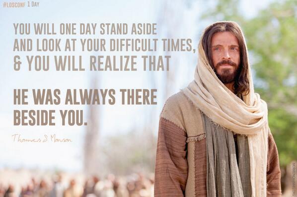mormonchannel's tweet photo. 1 day left until #ldsconf! "You will one day stand aside and look at your difficult times, and you will realize..." http://t.co/ZrewogZqw5