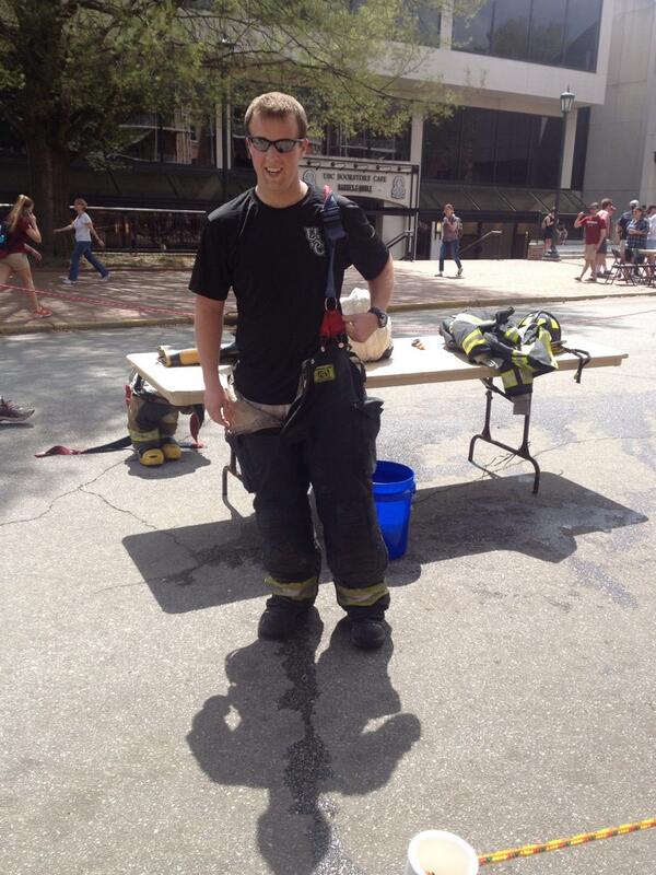 Sgt. Bolin represented <a href="/USCPD/">USC Police</a> in Fireman's Challenge vs CFD. Water &amp; wardrobe changes - must be a fire thing #GoCops