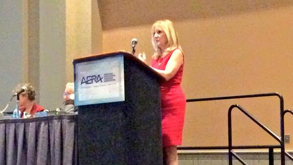 FordhamEthics's tweet image. Our director Dr. @CeliaBFisher presenting today on changes to #CommonRule at @AERA_EdResearch conference:  #AERA14