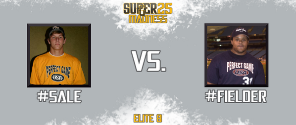 The 4th and final <a href="/PerfectGameUSA/">Perfect Game USA</a> Elite 8 contest: Chris Sale and Prince Fielder. Reply w/ #Sale or #Fielder to vote.