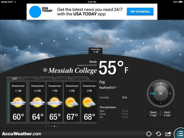 #MCOpenhouse Once we get through a foggy morning, the weather looks to cooperate for our Open House guests... enjoy!
