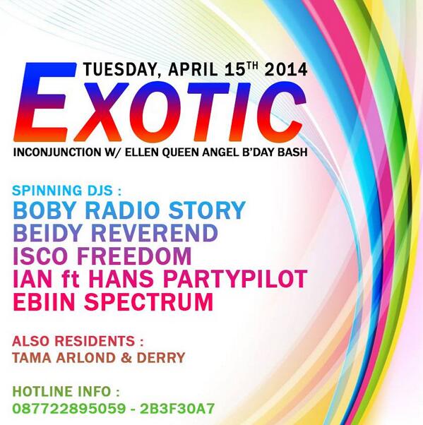 Q_Angel_MK's tweet photo. @fauziyyaakbarte Selasa, 15 April 2014 @Spectrum_MK Present "EXOTIC" At LIQUID BANDUNG [Info : 2B3F30A7] http://t.co/6TUl86p5Hz