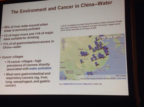 TheLancetOncol's tweet image. Environmental factors a serious issue in China #oncology #aos2014