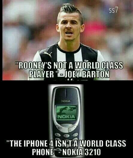 Ashley_joeee's tweet photo. Dont support united but rooney is class and joey bartons a prick http://t.co/1GyreDkwcY