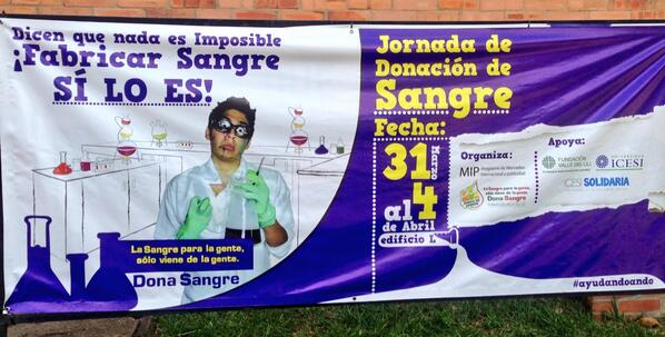 Excelente campaña de donación de sangre en la <a href="/Icesi/">Universidad Icesi</a> #DonaSangre