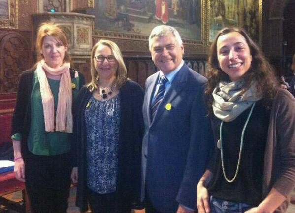 Profesoras Silvia Benito-Moreno,  Nuria Pérez, Rafael Bisquerra y Arantxa Ribot en BCN #educaciónemocional ;-)