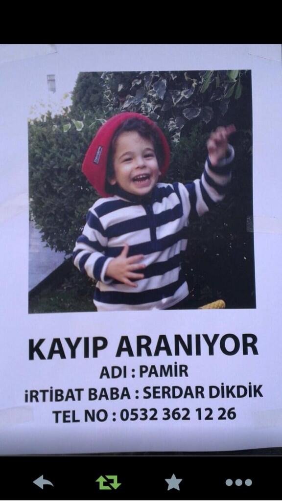 OZZgeozder's tweet photo. PAMİR HALA KAYIP!! ZEKERİYAKÖY DİKKAT... Üstünde kırmızı tulum var! Konuşamıyor.. http://t.co/aJAYprlP3E
