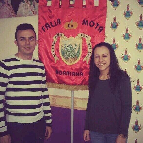 Fallera major per al exercici 2015 la senyoreta MARIA CORONADO AYALA i president JOSÉ CORONADO AYALA