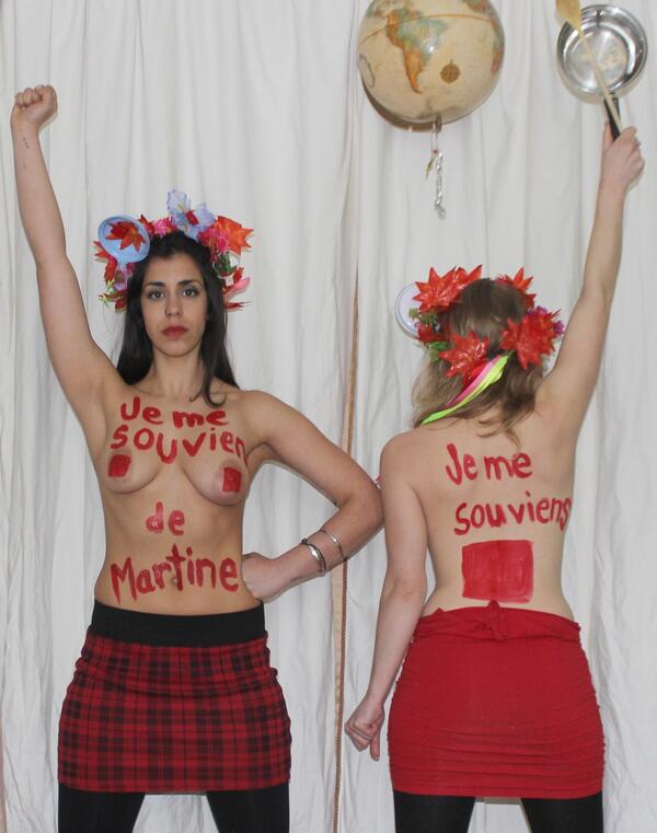 FemenQc's tweet photo. Je me souviens du printemps 2012 #femen #qc2014 #PQ2014 http://t.co/zj3agSNadt