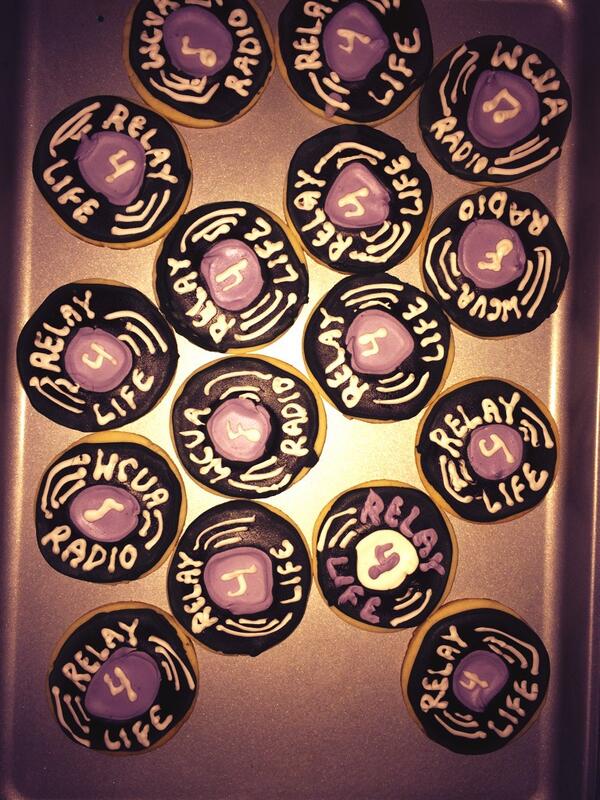 WCUARadio's tweet photo. There are homemade relay record cookies at the #WCUARadio table at #CUARelay!! http://t.co/qSyLFz5YLB