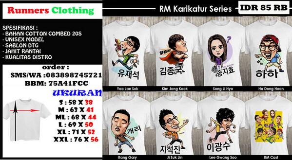 bantu RT min:D <a href="/SongJiHyoINDO/">송지효 INDONESIA</a> KAOS RUNNING MAN karikatur series |85rb| SIZE : S-XXL