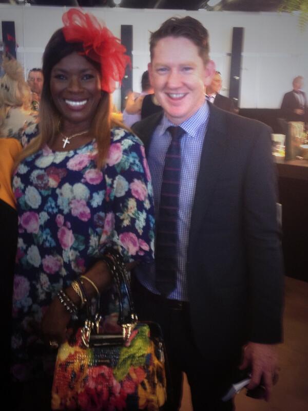 ryanjmcevoy's tweet photo. Look who I bumped into at the races - the one and only legend Whitney Houston...cool! http://t.co/MAmTVx2Mr6