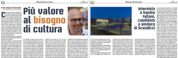 La mia intervista a "Cultura Commestibile": che sia fruibile a tutti, senza barriere! #Scandicci #fallanisindaco