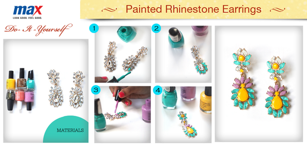 maxfashionindia's tweet photo. Girlies!! Get set to revamp your old #earrings with these pop colours. #DIY Rhinestone Earrings http://t.co/b7GmHm4hTg