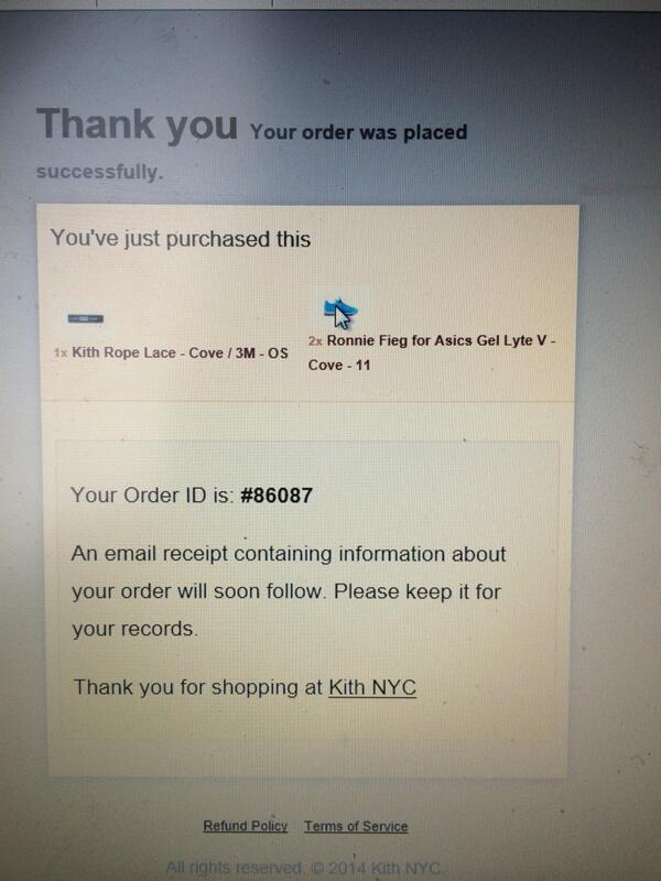 Lambro_Jake's tweet photo. @RonnieFieg @KithSet orders actually went through without a bot #2pairs #3Mlaces http://t.co/5bRV3PEJSy