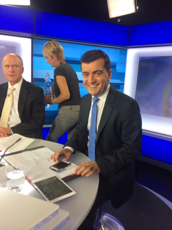 samdastyari's tweet photo. I've been photo bombed by Eric Abetz thanks @toddpinko - not sure what is worse, my cheesy smile or Eric's stare. http://t.co/k5faMApNjO