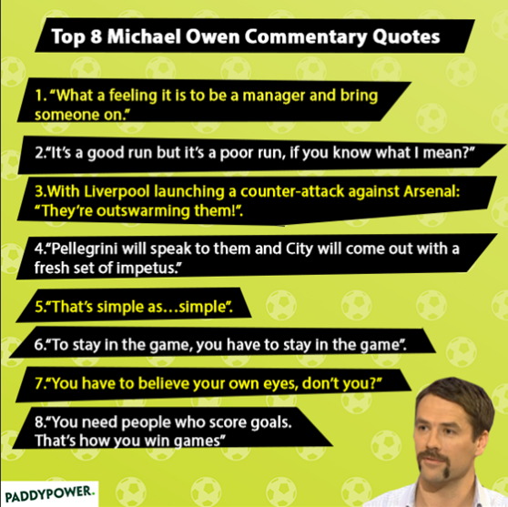 paddypower's tweet image. Michael Owen's greatest hits: