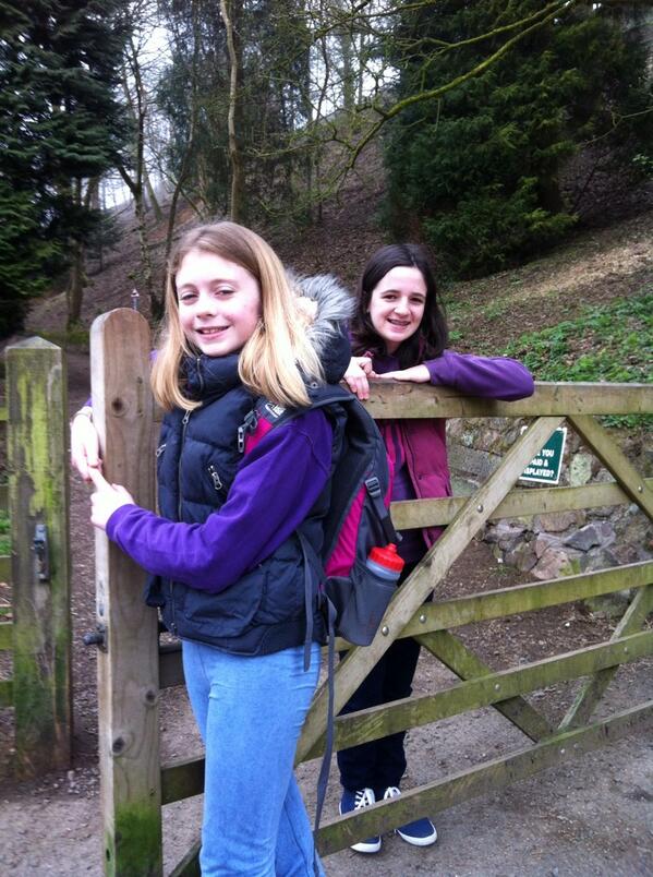 LynninColwall's tweet image. Maddy &amp;amp; Alice on a sponsored walk from British Camp to Malvern raising money for Cafod. Great effort girls.