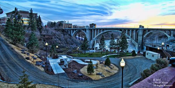 spokanenights's tweet image. An evening view into Spokane's Huntington Park.  #Spokane @VisitSpokane @travelwa @SpokaneRec @SpokaneRiverkpr