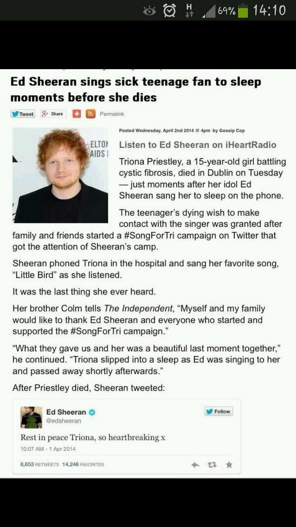 BCDTytan's tweet image. @CFAware @cftrust @edsheeran  #Respect