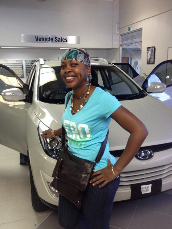 HyundaiTT's tweet image. Charlene says &quot;The horn is a little poopsy, but I LOVE the Tucson!&quot; #testdriveevent