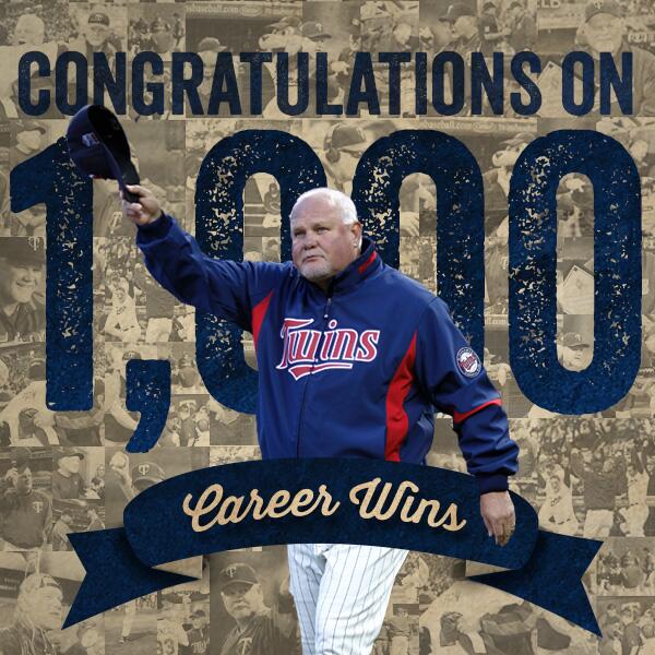 Retweet to congrat Gardy on win number 1,000! #Gardy1K