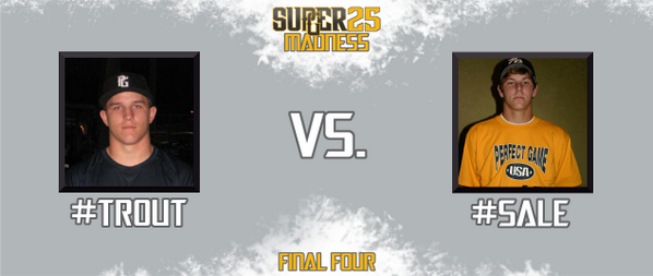 This final <a href="/PerfectGameUSA/">Perfect Game USA</a> #Suepr25Madness contest determines who rounds out our championship! Vote #Trout or #Sale!