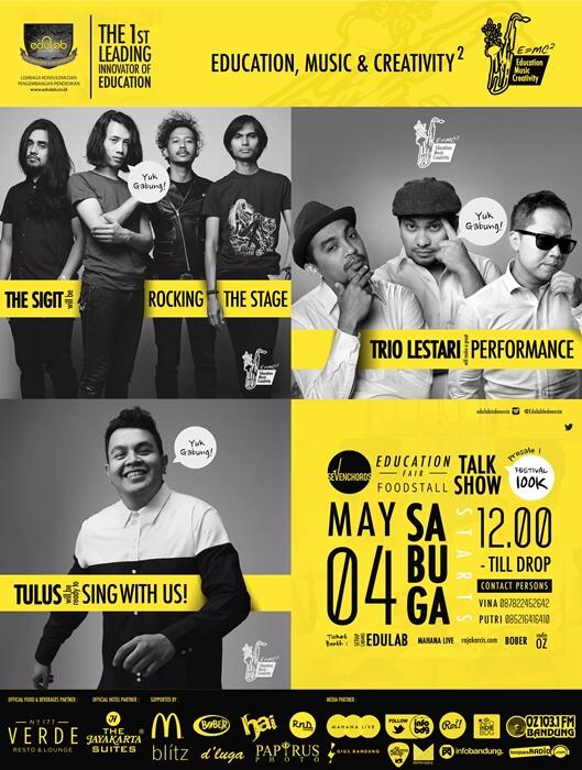 Join Us! With <a href="/TrioLestari/">Trio Lestari</a>, <a href="/tulusm/">Tulus</a>, <a href="/thesigit/">The SIGIT</a> At #EMC2! Sabuga, 4May – more info : <a href="/EdulabIndonesia/">Education Laboratory</a>