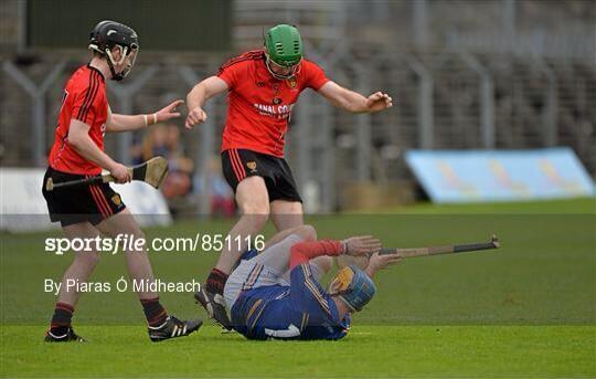 Down's Fintan Conway got a red card today for giving a Wicklow player an unmerciful kick up the hole #GAA #GAANHL
