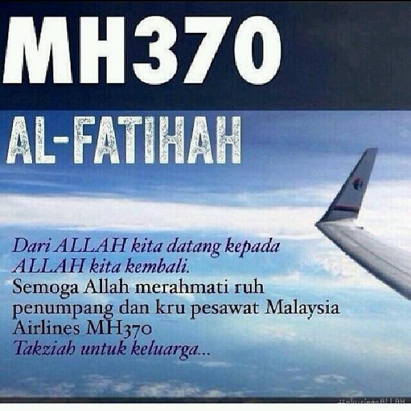 AL-FATIHAH! #mh370