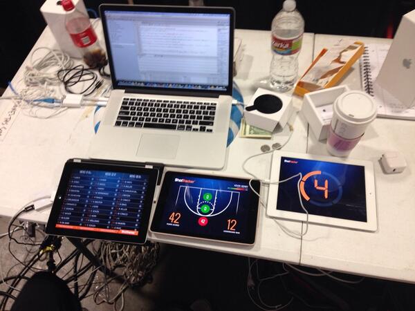 heather_whaling's tweet photo. We have the coolest clients! “@davyeonross: #brackettown at the final four. Command center @getshottracker http://t.co/vJJspMRsZI”