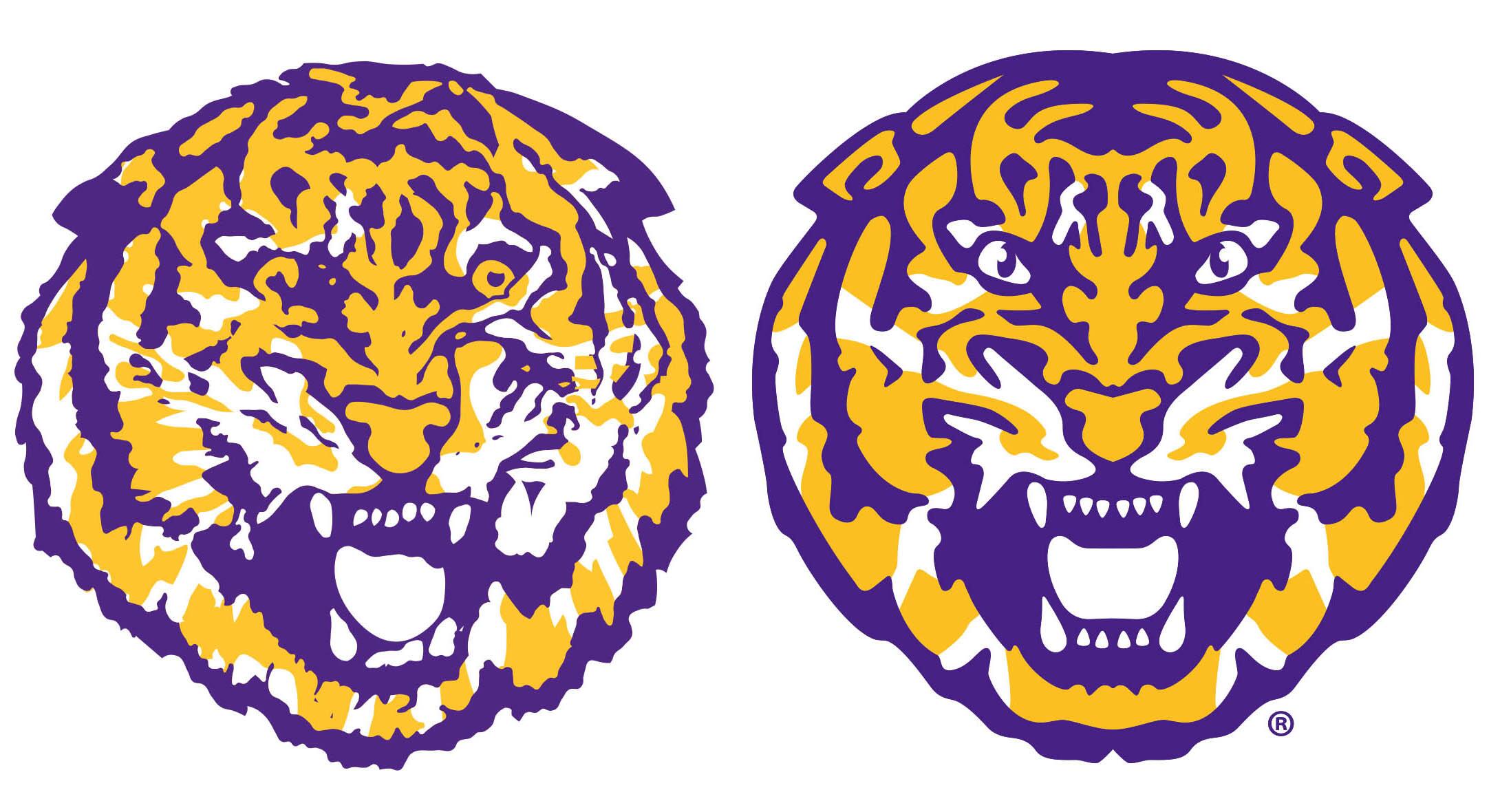 LSU Football on X: "ICYMI: New LSU Tiger head was on our helmets today.  Side-by-side comparison of old (since 1972) and new.  http://t.co/rxgEScaRLo" / X
