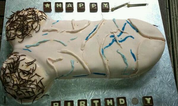 A wee bit of filth for a Saturday night..  cake for a filthy friend :-)