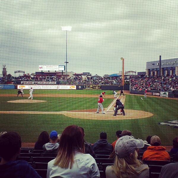 thetaniaortega's tweet photo. Clouds won't keep me from heading to the @RRExpress game ! #openingweekend #RoundRock @JillCacic it's #expressforlife http://t.co/q4qwvBYJxr