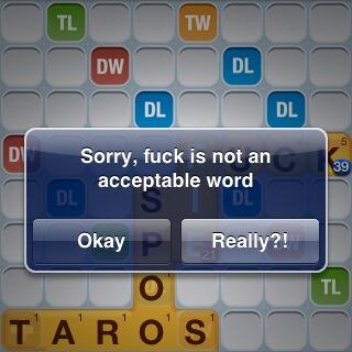 Can't believe that #fuck isn't accepted! #wordswithfriends zynga.tm/words