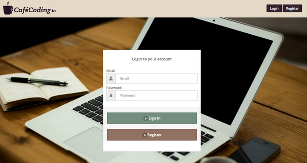 CafeCoding's tweet image. 2:03AM. Working landing page: