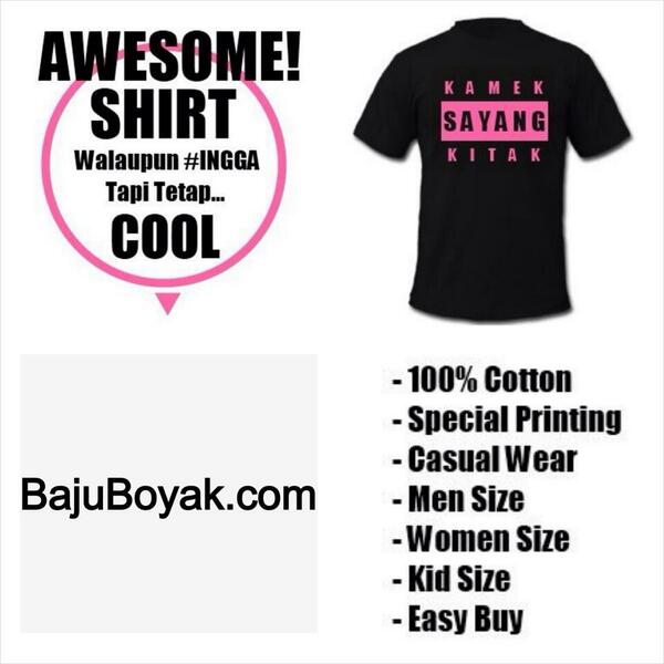 BajuBoyak's tweet photo. T-Shirt Kamek Sayang Kitak Official Now Available at http://t.co/vMk5XkjDbp Ready Stock and All Size Available! http://t.co/YnILX52XWt
