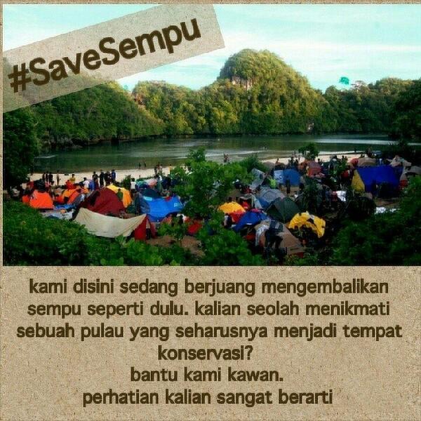 GlacialSmansa's tweet image. RT @kabarpetualang: #SaveSempu via @arif_luniaz -&amp;gt; tolong banatuannya